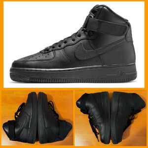 8.5 Women’s Black High Top Nike Air Force 1 Shoes!